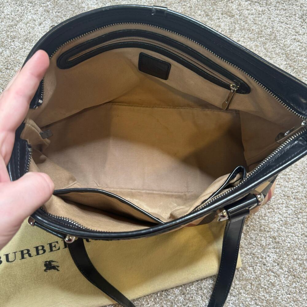 Y2K Burberry Classic Check Shoulder Tote Bag - Picture 6 of 10